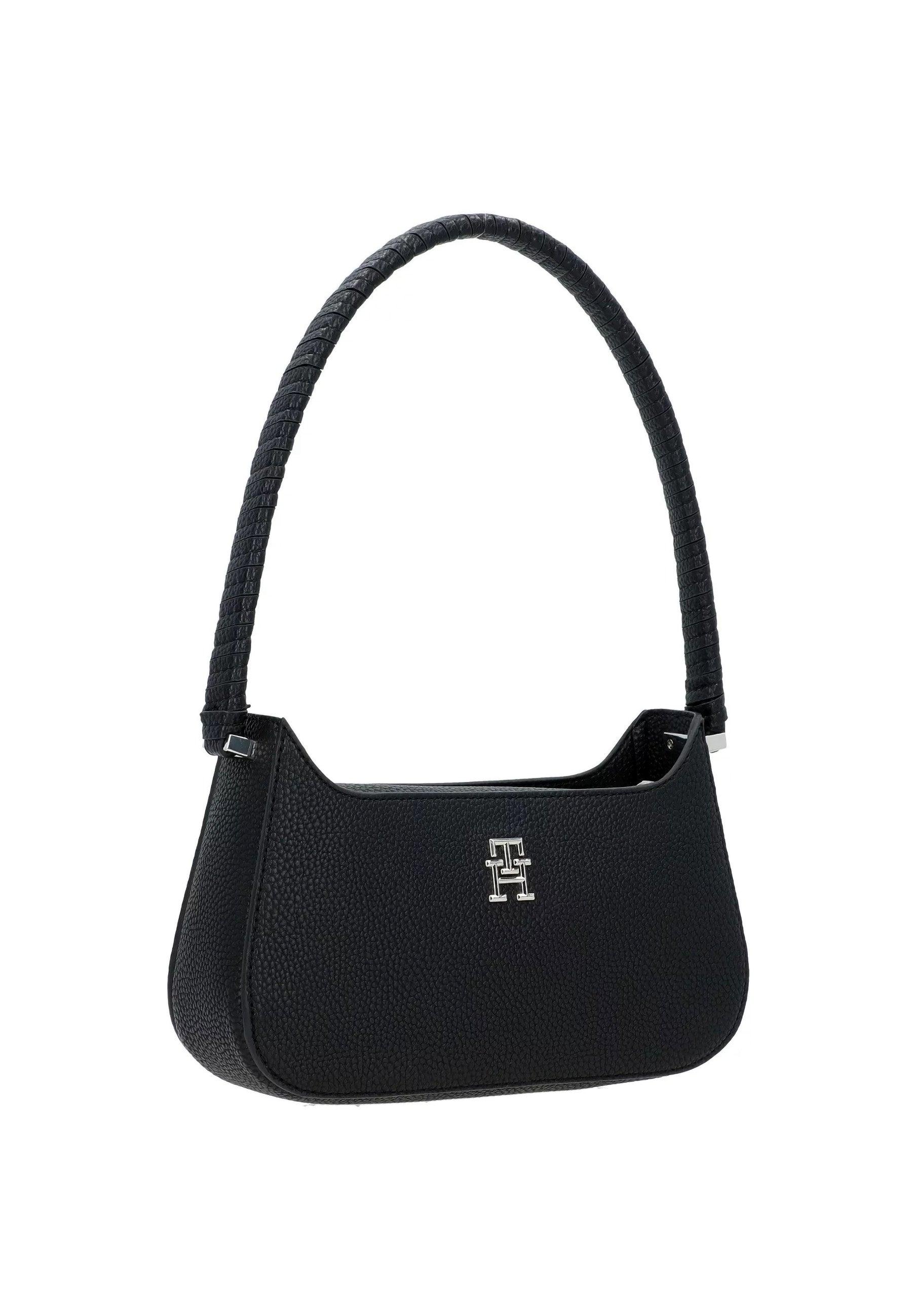 TOMMY HILFIGER Emblem Borsa Shoulder Black AW0AW14878 - Sandrini Calzature e Abbigliamento