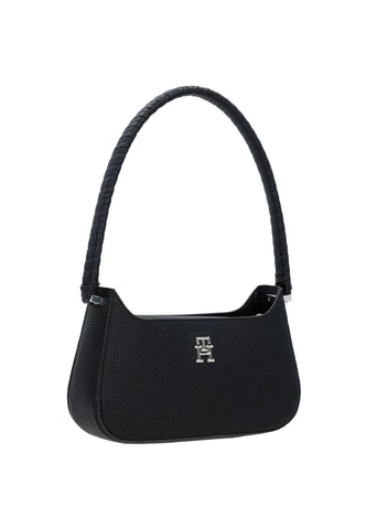 TOMMY HILFIGER Emblem Borsa Shoulder Black AW0AW14878 - Sandrini Calzature e Abbigliamento