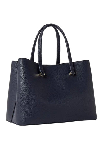 TOMMY HILFIGER Emblem Satchel Borsa Space Blue AW0AW15117 - Sandrini Calzature e Abbigliamento