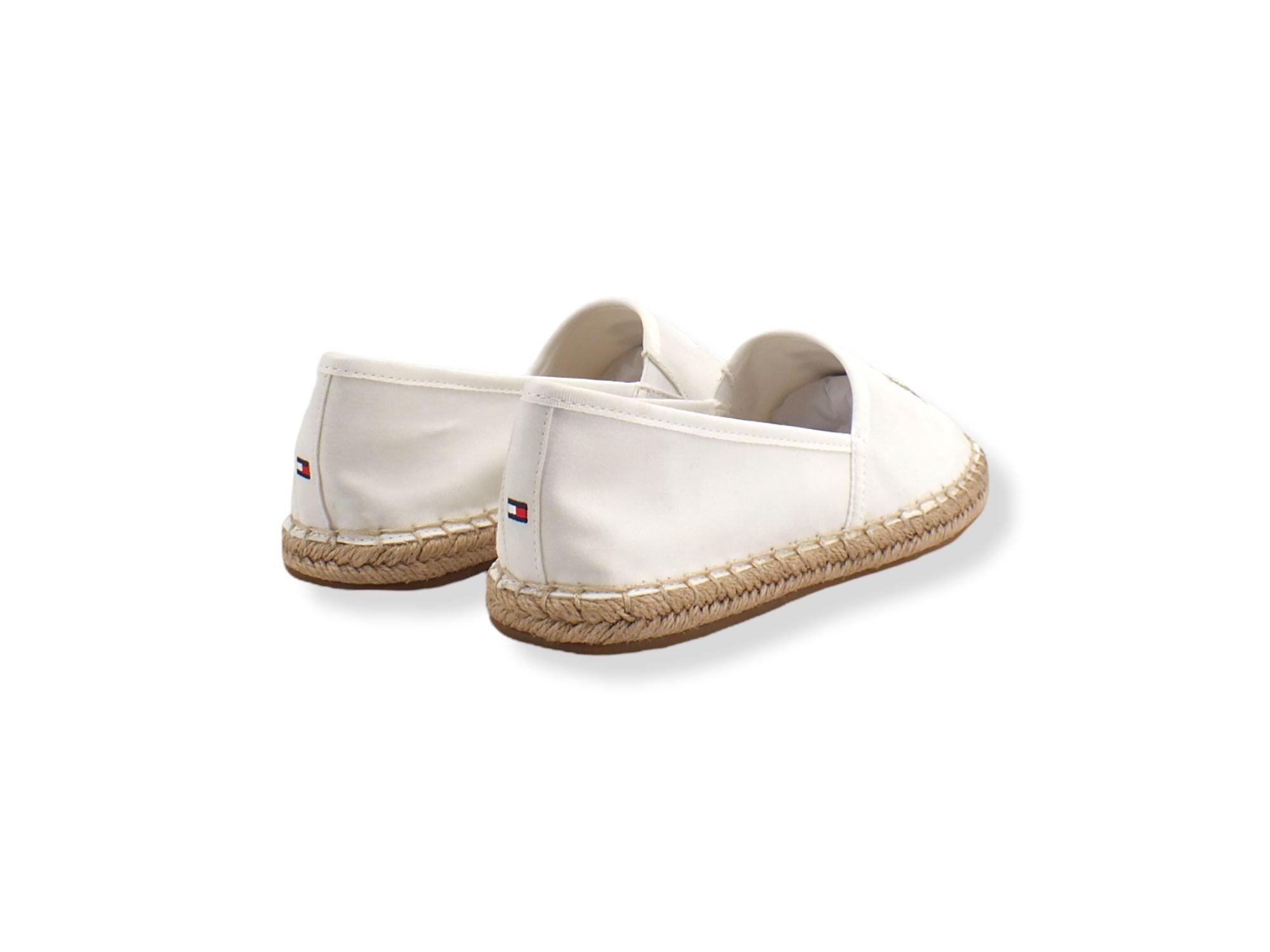 TOMMY HILFIGER Espadrillas Donna Logo White FW0FW06158 - Sandrini Calzature e Abbigliamento