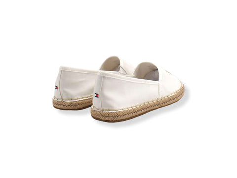 TOMMY HILFIGER Espadrillas Donna Logo White FW0FW06158 - Sandrini Calzature e Abbigliamento