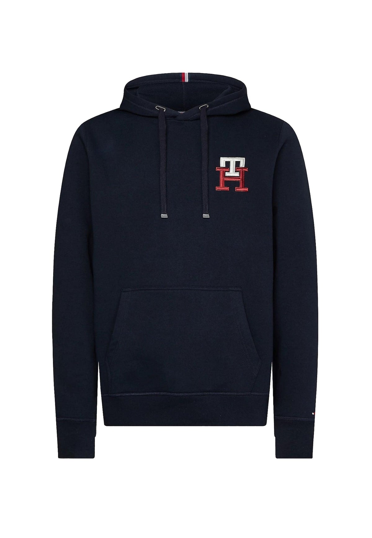 TOMMY HILFIGER Essential Monogram Felpa Cappuccio Blu Desert Sky MW0MW28677 - Sandrini Calzature e Abbigliamento