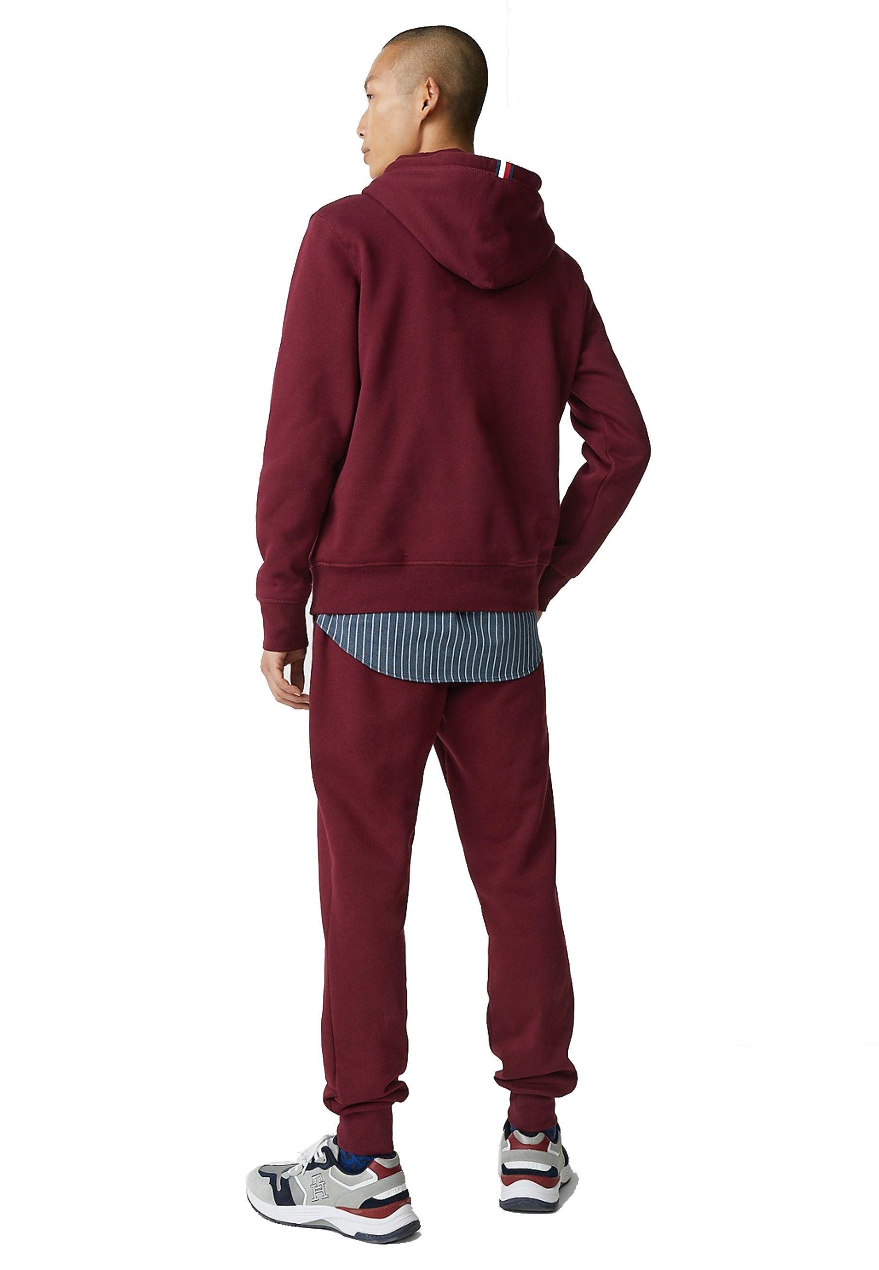 TOMMY HILFIGER Essential Monogram Felpa Cappuccio Deep Rouge MW0MW28677 - Sandrini Calzature e Abbigliamento