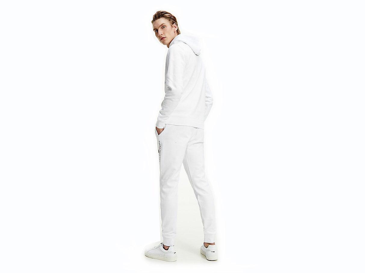 TOMMY HILFIGER Felpa Essential Cappuccio Uomo White MW0MW17382 - Sandrini Calzature e Abbigliamento
