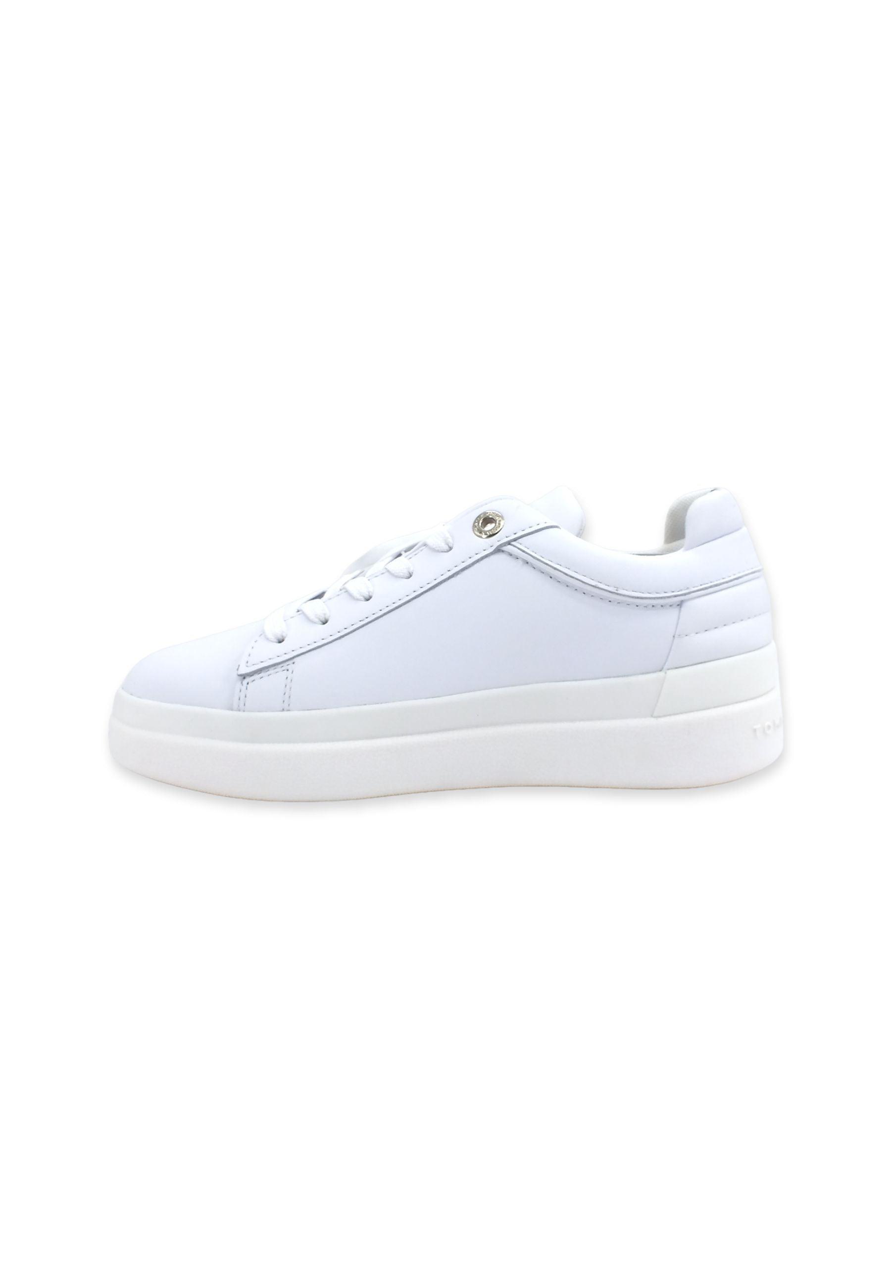 TOMMY HILFIGER Feminine Elevated Sneaker Donna White Gold FW0FW06511 - Sandrini Calzature e Abbigliamento