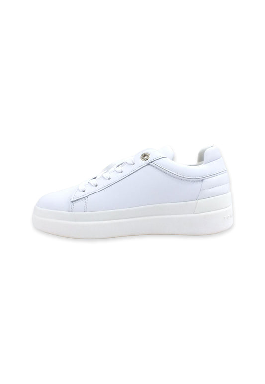 TOMMY HILFIGER Feminine Elevated Sneaker Donna White Gold FW0FW06511 - Sandrini Calzature e Abbigliamento