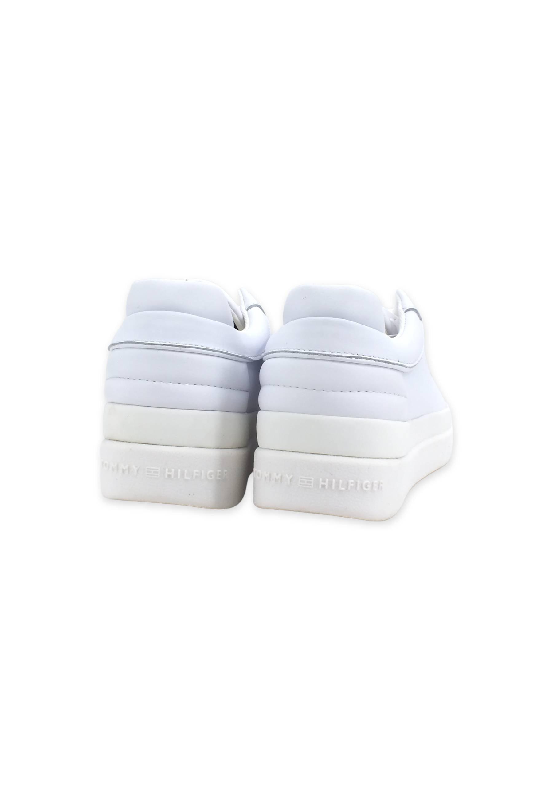TOMMY HILFIGER Feminine Elevated Sneaker Donna White Gold FW0FW06511 - Sandrini Calzature e Abbigliamento