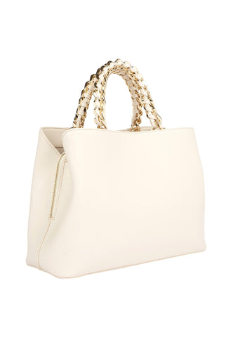 TOMMY HILFIGER Feminine Medium Satchel Beige Sugarcane AW0AW14870 - Sandrini Calzature e Abbigliamento