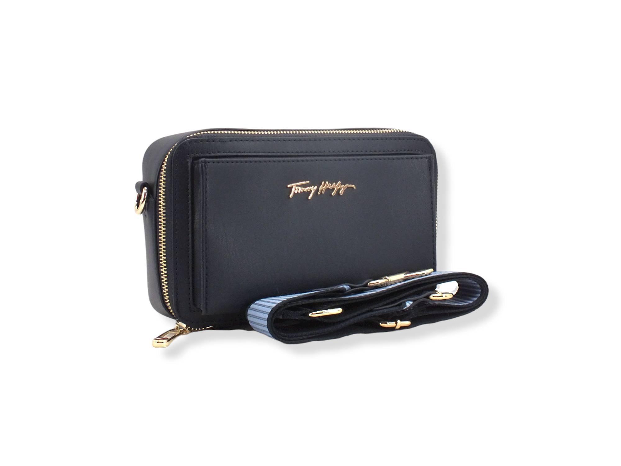 TOMMY HILFIGER Iconic Tommy Camera Bag Borsa Tracolla Blu Navy AW0AW12012 - Sandrini Calzature e Abbigliamento