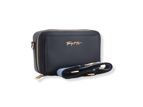 TOMMY HILFIGER Iconic Tommy Camera Bag Borsa Tracolla Blu Navy AW0AW12012 - Sandrini Calzature e Abbigliamento