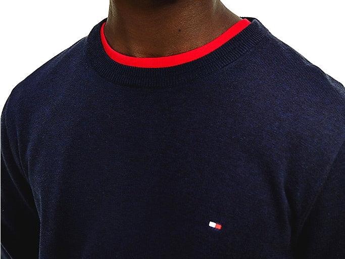 TOMMY HILFIGER Maglione Girocollo Pullover Uomo Desert Sky Blue MW0MW15431 - Sandrini Calzature e Abbigliamento