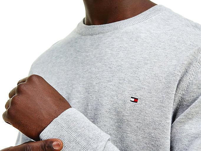 TOMMY HILFIGER Maglione Girocollo Pullover Uomo Medium Grey MW0MW15431 - Sandrini Calzature e Abbigliamento