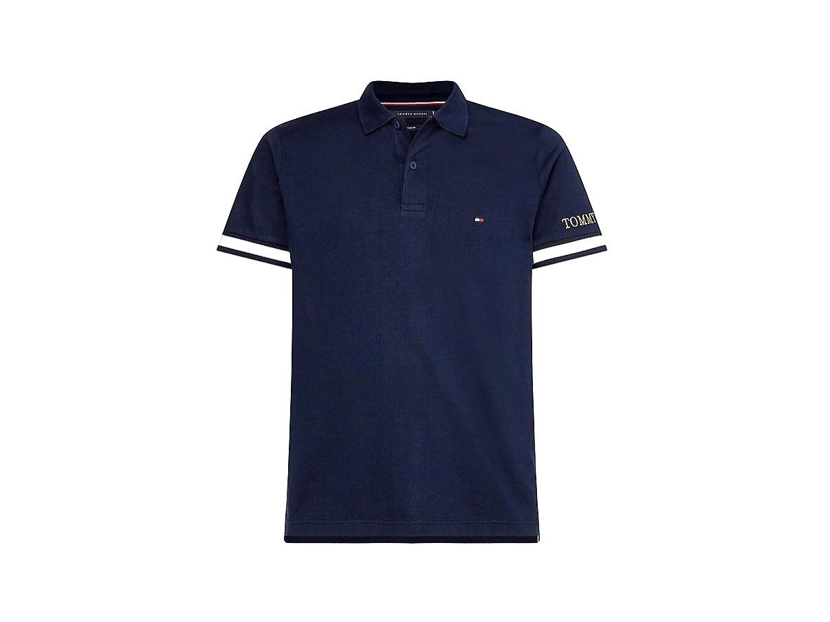 TOMMY HILFIGER Polo T-Shirt Slim Flag Uomo Desert Sky MW0MW17798 - Sandrini Calzature e Abbigliamento
