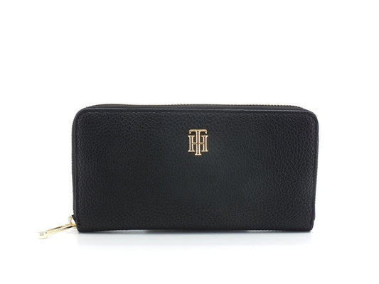 TOMMY HILFIGER Portafoglio Zip Around Large Black AW0AW011116 - Sandrini Calzature e Abbigliamento