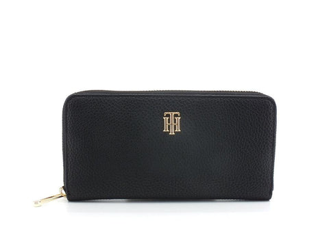TOMMY HILFIGER Portafoglio Zip Around Large Black AW0AW011116 - Sandrini Calzature e Abbigliamento