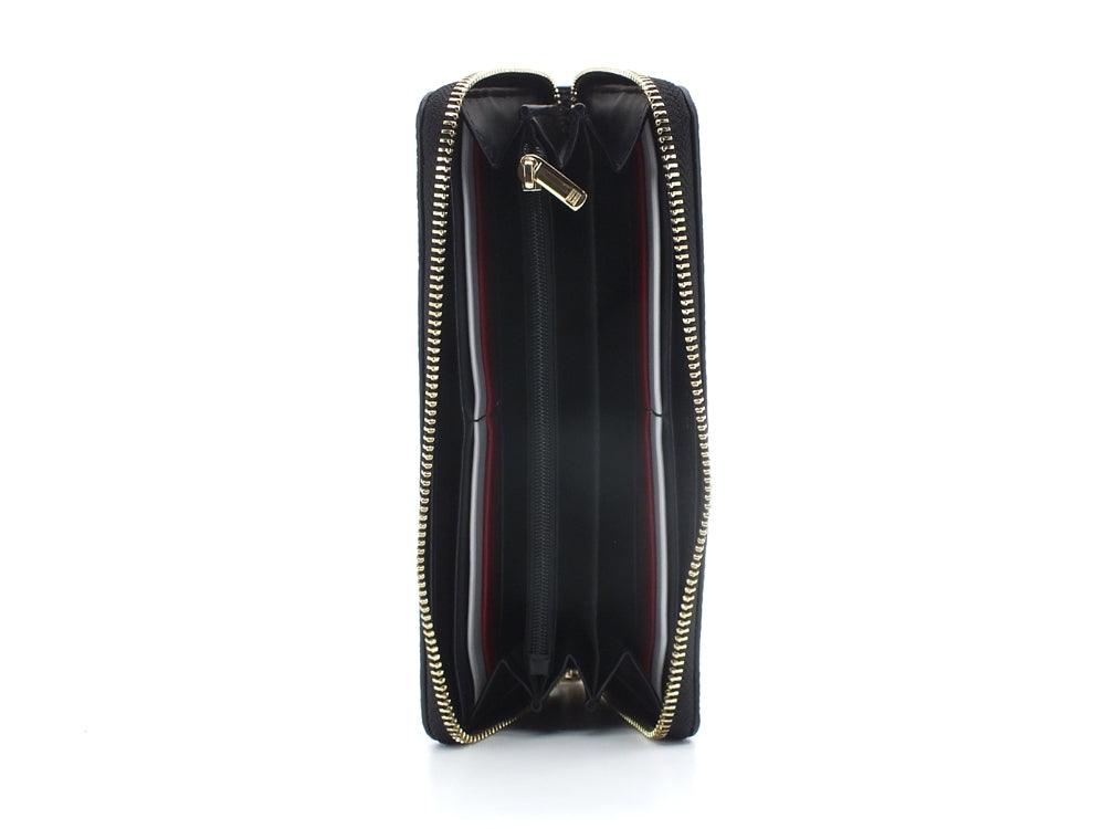 TOMMY HILFIGER Portafoglio Zip Around Large Black AW0AW011116 - Sandrini Calzature e Abbigliamento