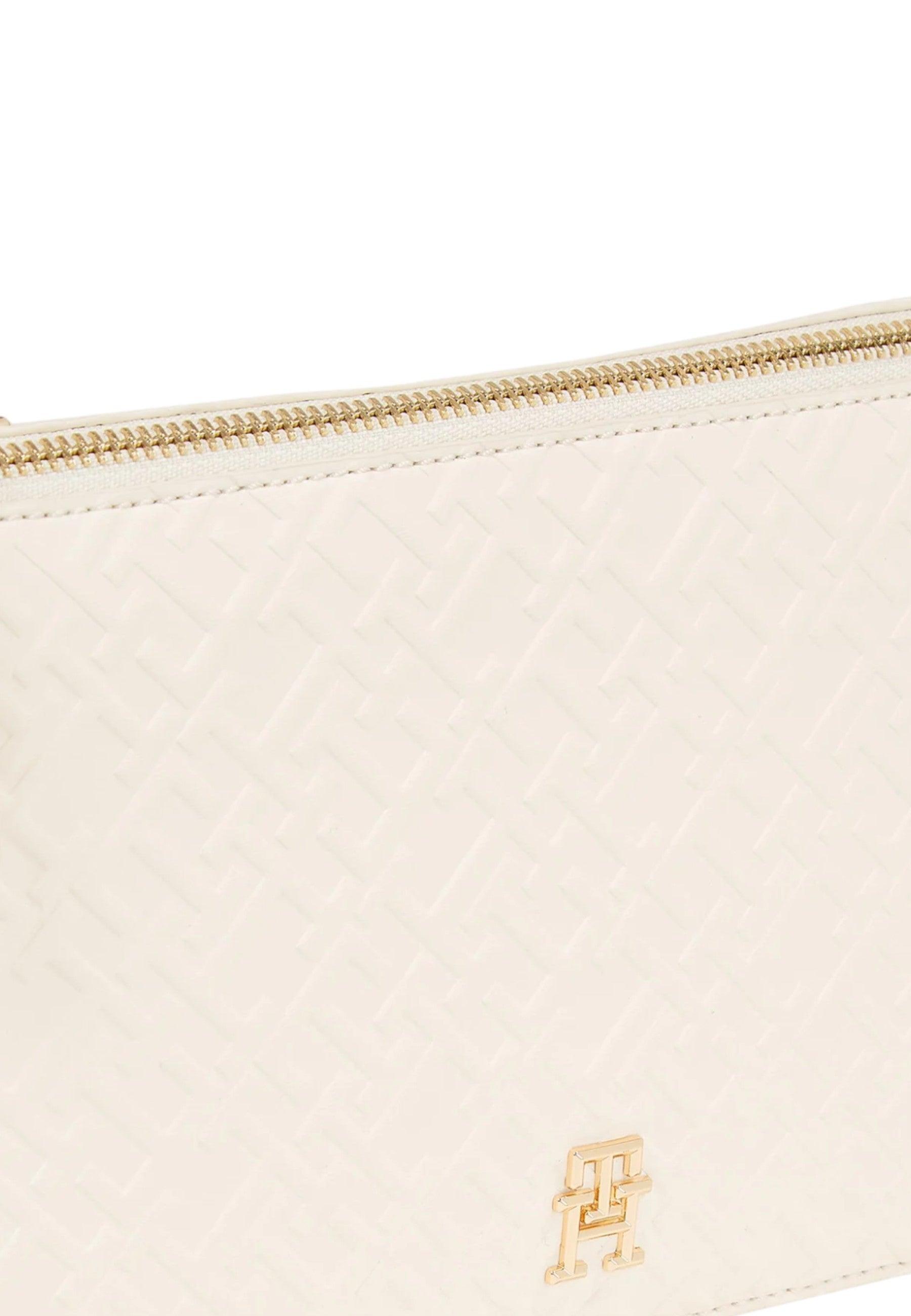 TOMMY HILFIGER Refined Borsa Shoulder Cream AW0AW15975 - Sandrini Calzature e Abbigliamento