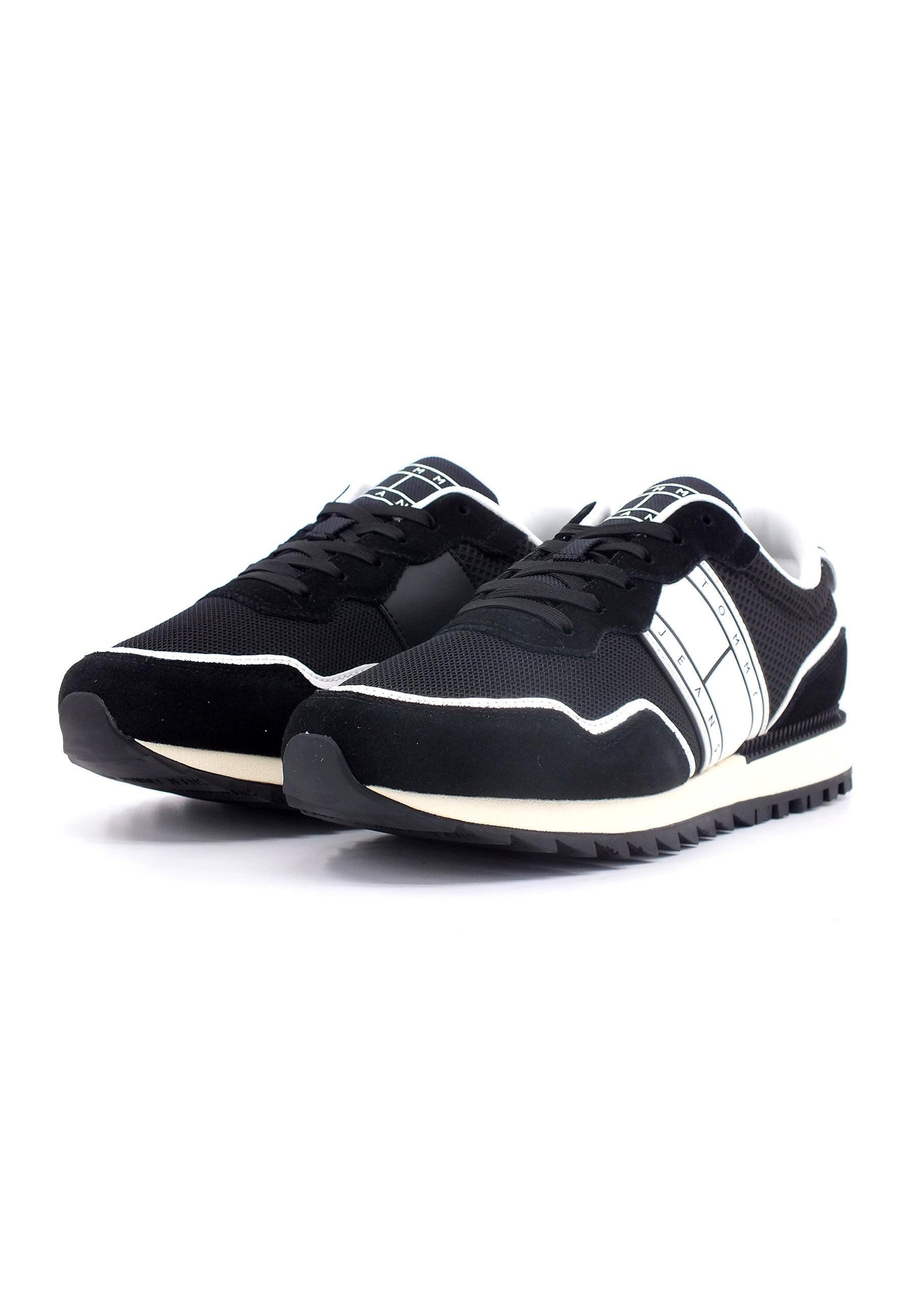 TOMMY HILFIGER Runner Sneaker Uomo Black EM0EM01266 - Sandrini Calzature e Abbigliamento