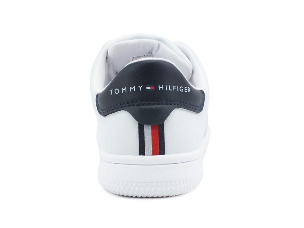 TOMMY HILFIGER Sneaker Bambino Lacci Logo Bande White Blu T3B4-31085 - Sandrini Calzature e Abbigliamento