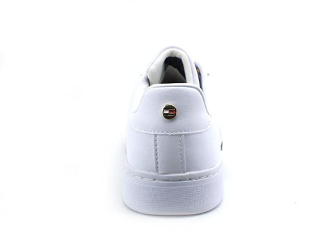 TOMMY HILFIGER Sneaker Monogram Logo Bianco Blu FW0FW06455 - Sandrini Calzature e Abbigliamento