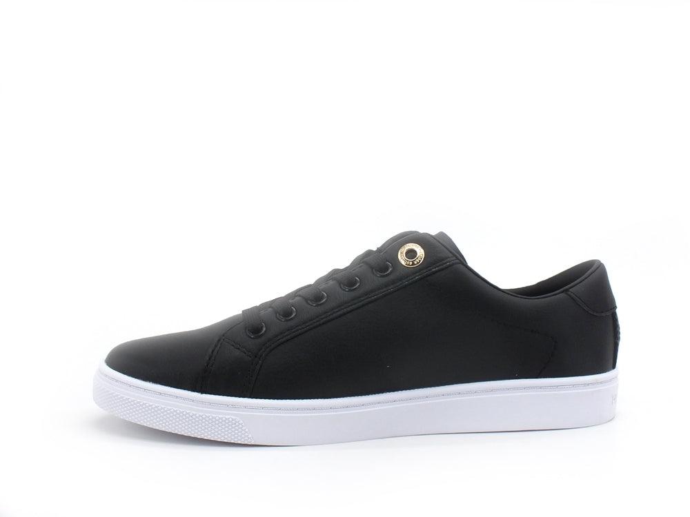 TOMMY HILFIGER Sneaker Pelle Logo Oro Black FW0FW05543 - Sandrini Calzature e Abbigliamento