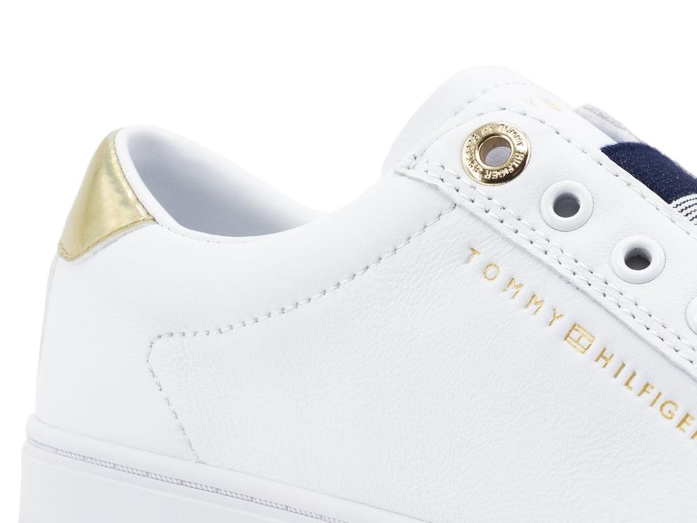 TOMMY HILFIGER Sneaker Slip On Elastic Logo White FW0FW05546 - Sandrini Calzature e Abbigliamento