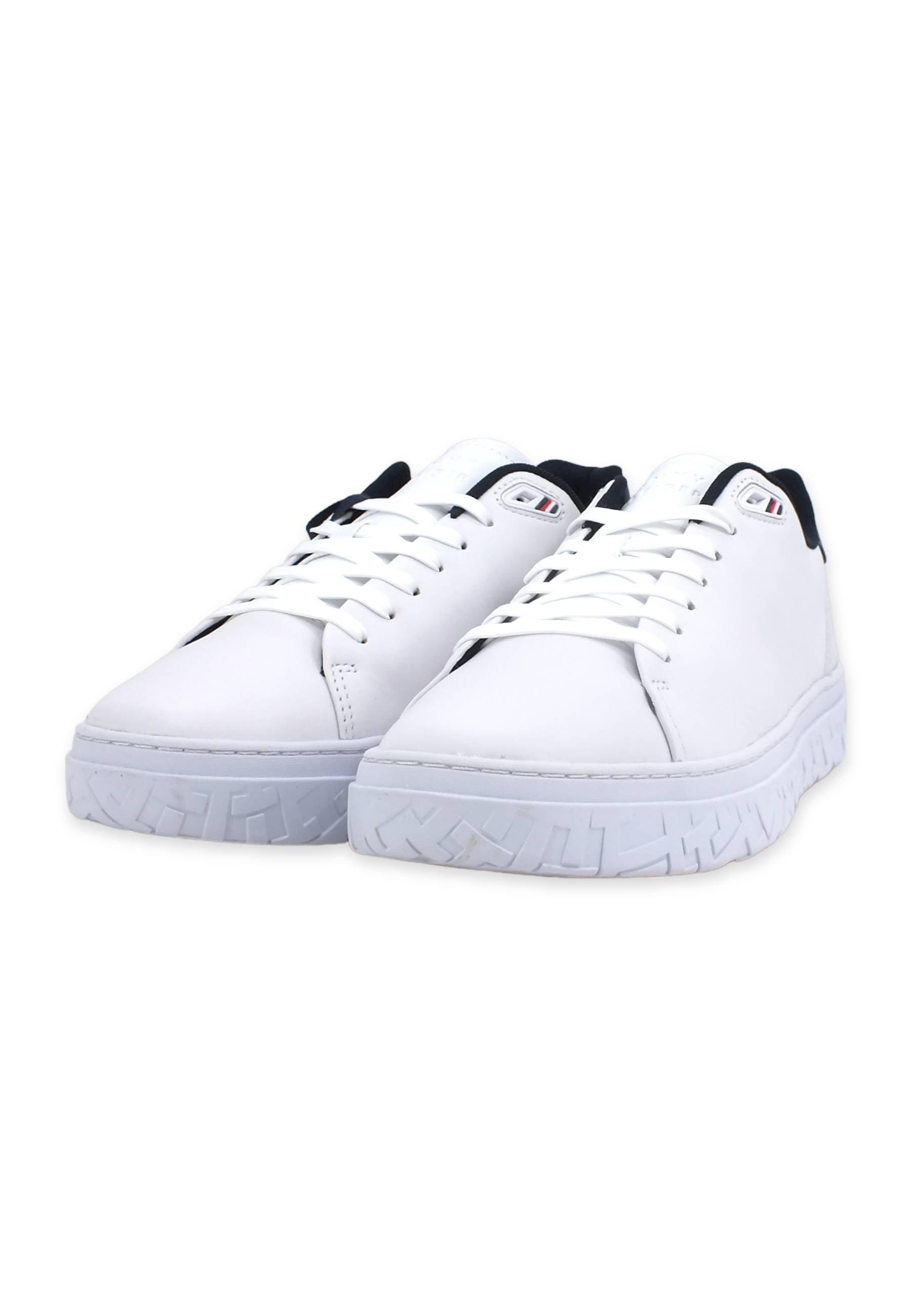 TOMMY HILFIGER Sneaker Uomo White FM0FM04355 - Sandrini Calzature e Abbigliamento