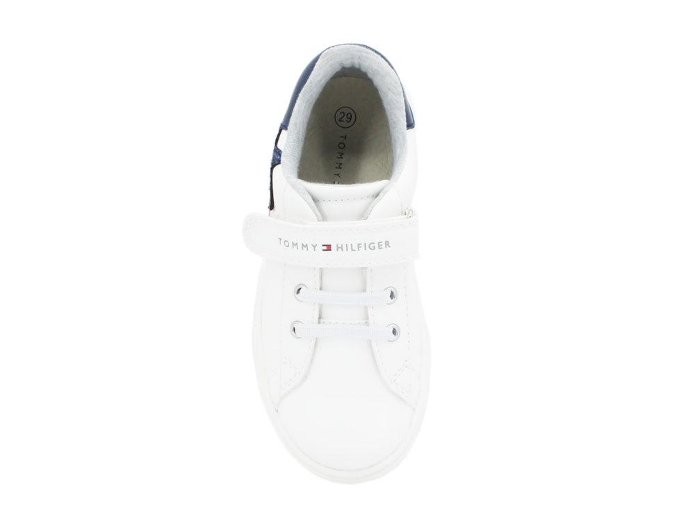 TOMMY HILFIGER Sneaker White Blue Red T1A4-30611 - Sandrini Calzature e Abbigliamento