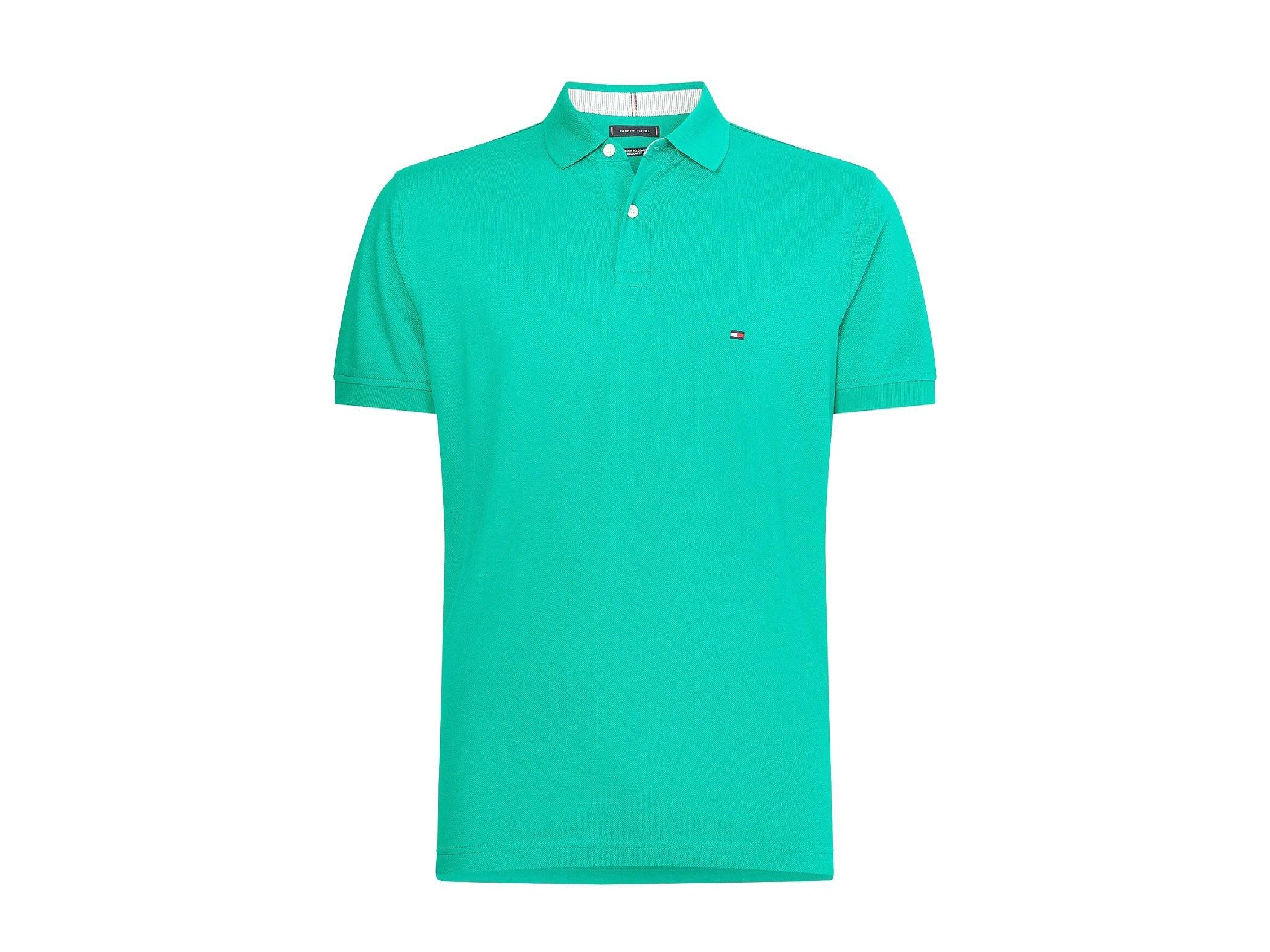 TOMMY HILFIGER T-Shirt Polo Slim Uomo Green MW0MW17770 - Sandrini Calzature e Abbigliamento