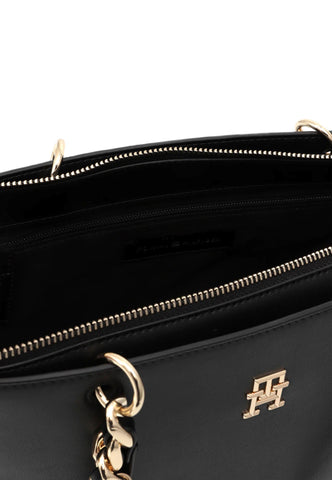 TOMMY HILFIGER Th Chic Borsa Tote Donna Black AW0AW14179 - Sandrini Calzature e Abbigliamento