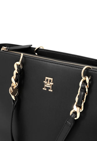 TOMMY HILFIGER Th Chic Borsa Tote Donna Black AW0AW14179 - Sandrini Calzature e Abbigliamento