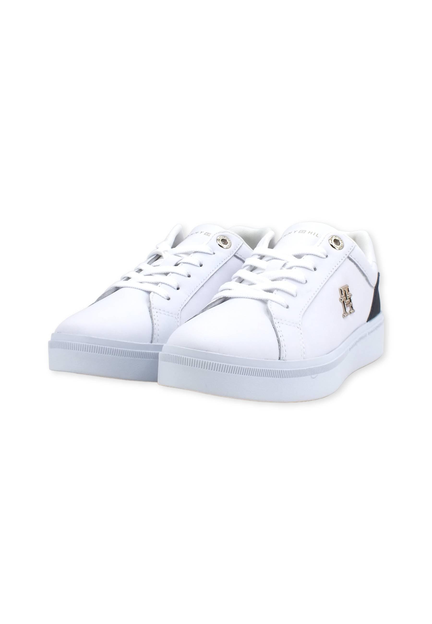 TOMMY HILFIGER Th Court Sneaker Donna White FW0FW06854 - Sandrini Calzature e Abbigliamento