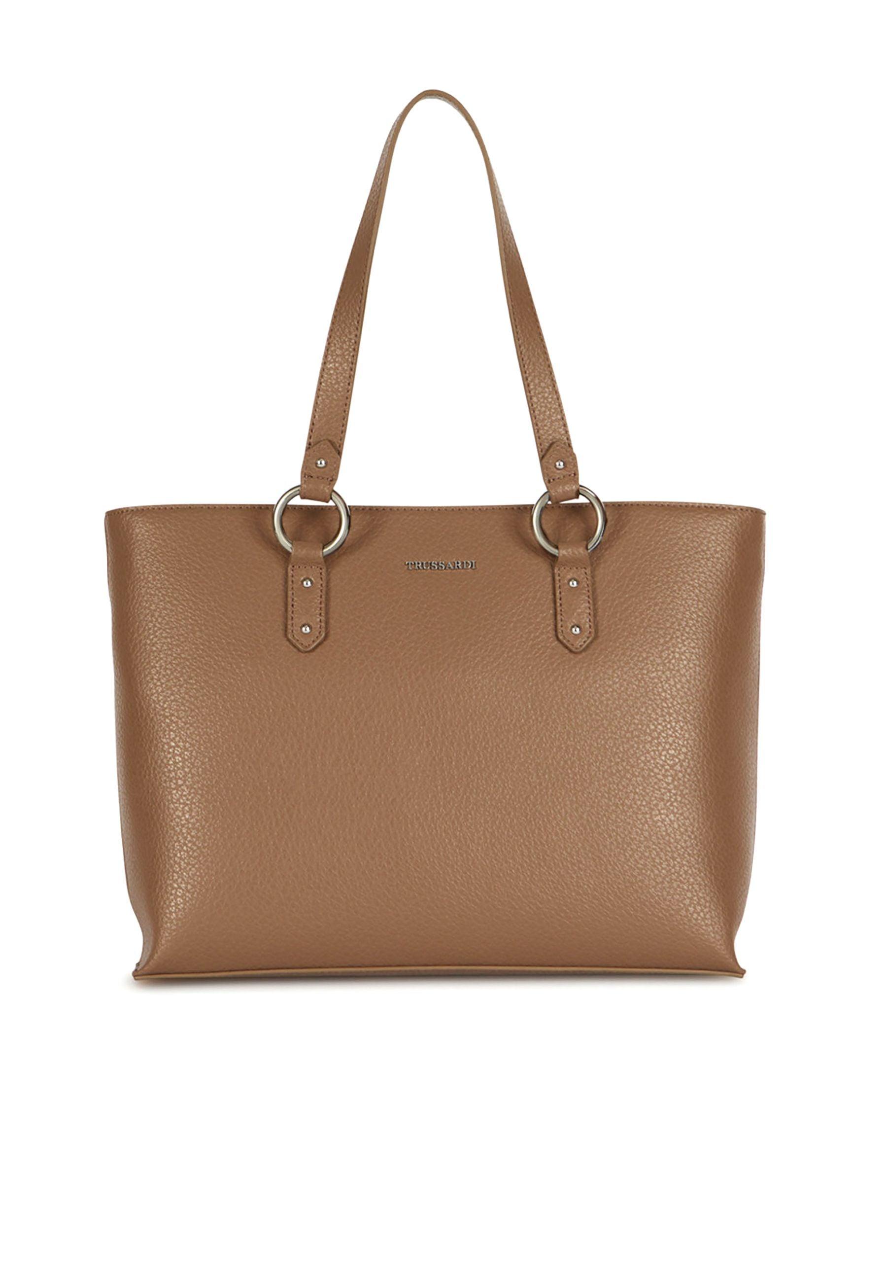 TRUSSARDI New Lisbona Borsa Shopper Marrone Beaver 75B01424 - Sandrini Calzature e Abbigliamento