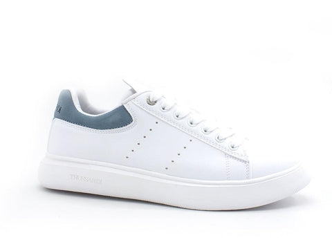 TRUSSARDI Snk Yrias Mix Sneaker Donna White Light Blue 79V00649 - Sandrini Calzature e Abbigliamento