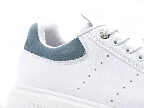 TRUSSARDI Snk Yrias Mix Sneaker Donna White Light Blue 79V00649 - Sandrini Calzature e Abbigliamento