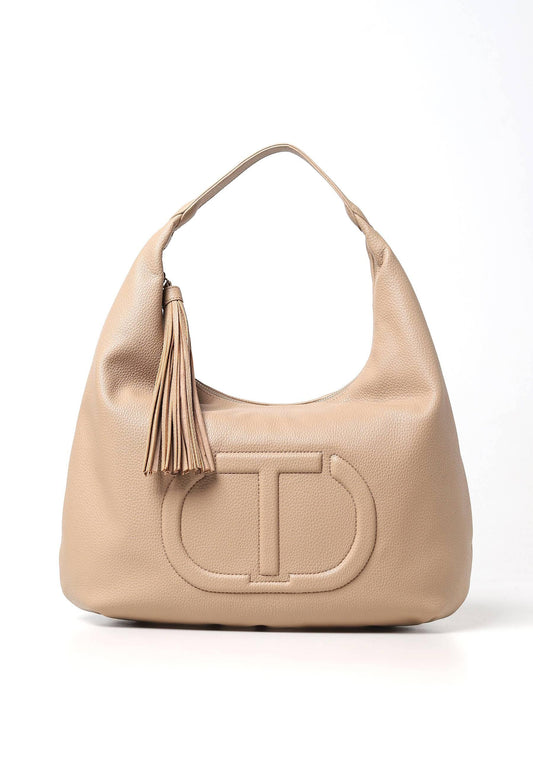 TWINSET Borsa Hobo Beige Cuban Sand 231TD8150 - Sandrini Calzature e Abbigliamento