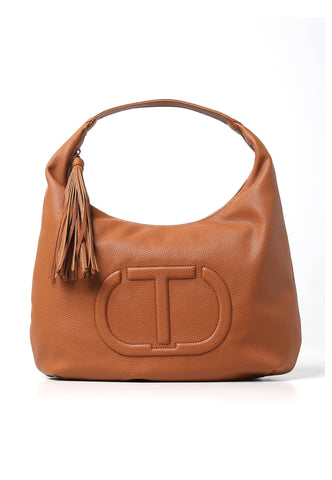 TWINSET Borsa Hobo Cuoio 231TD8150 - Sandrini Calzature e Abbigliamento