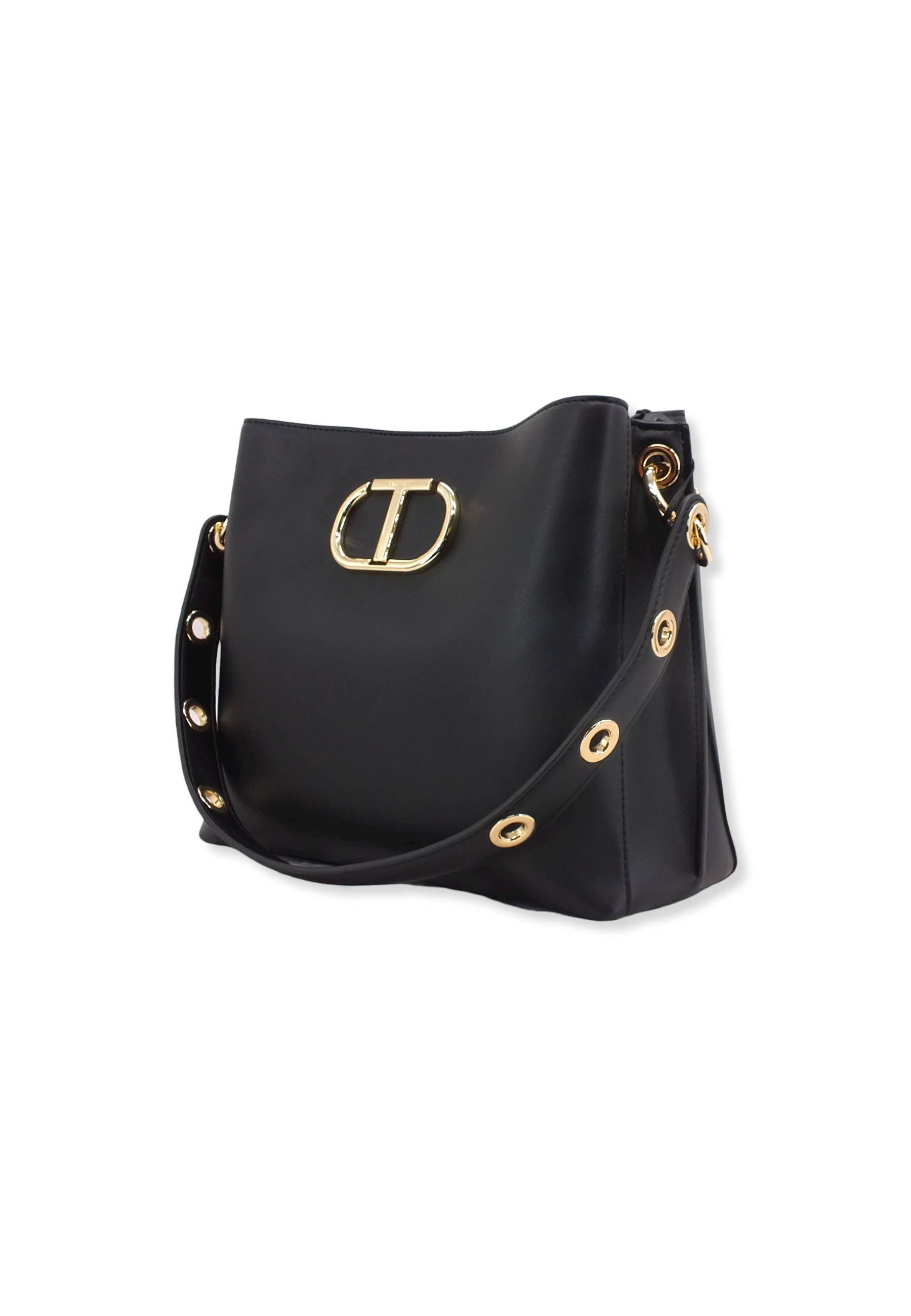 TWINSET Borsa Hobo Nero 222TD8224 - Sandrini Calzature e Abbigliamento