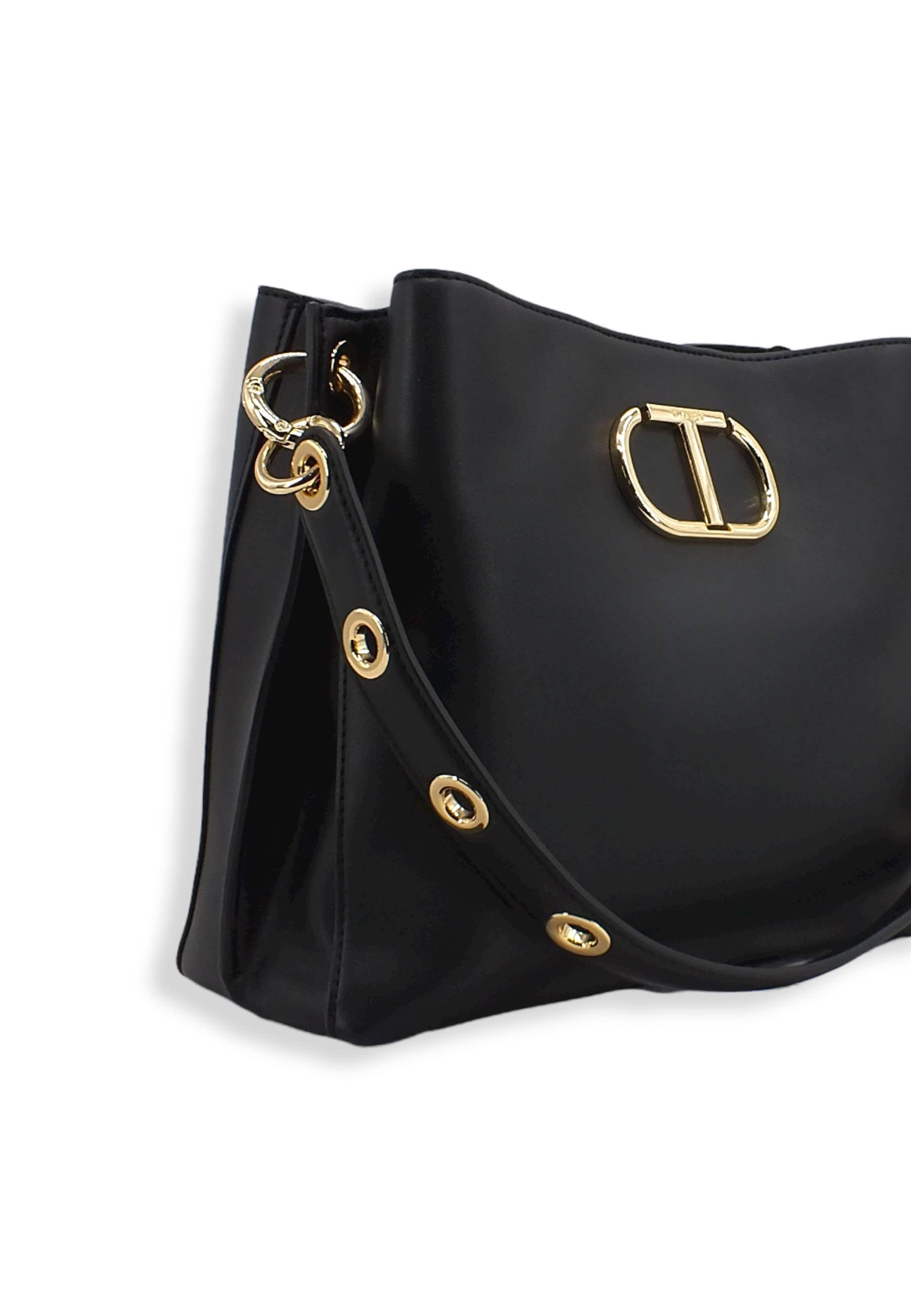 TWINSET Borsa Hobo Nero 222TD8224 - Sandrini Calzature e Abbigliamento