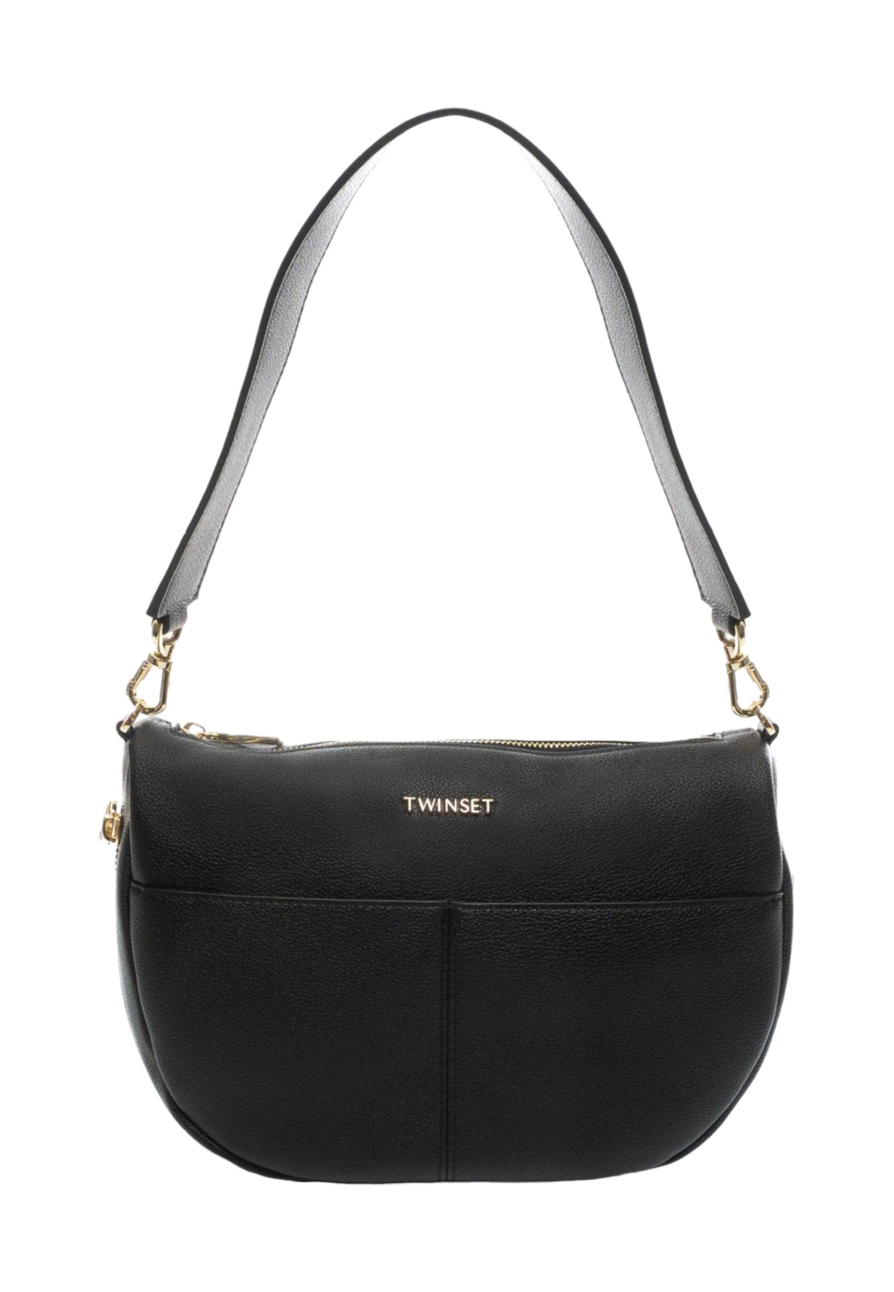 TWINSET Borsa Hobo Nero 232TB7054 - Sandrini Calzature e Abbigliamento