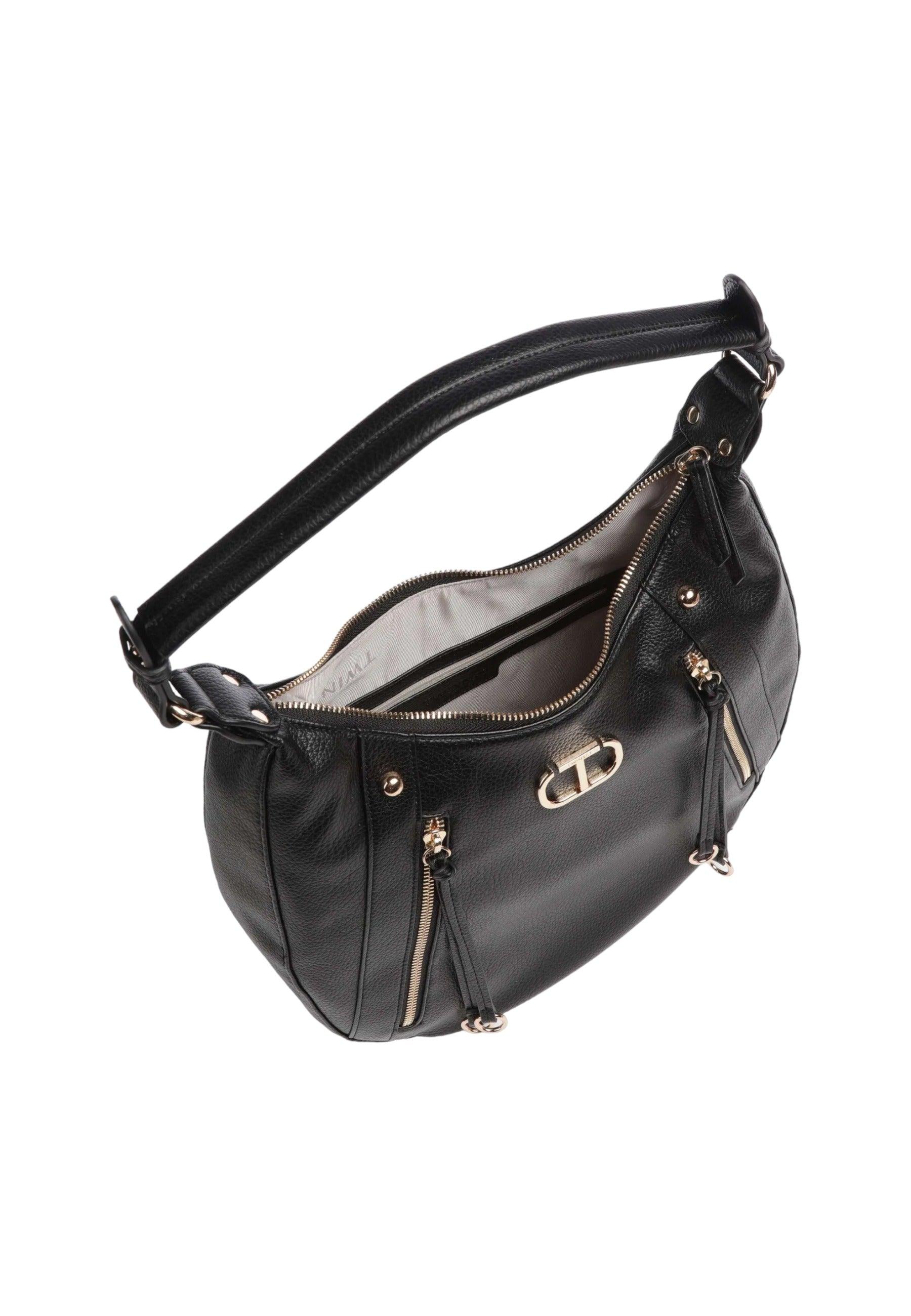 TWINSET Borsa Hobo Nero 232TD8121 - Sandrini Calzature e Abbigliamento