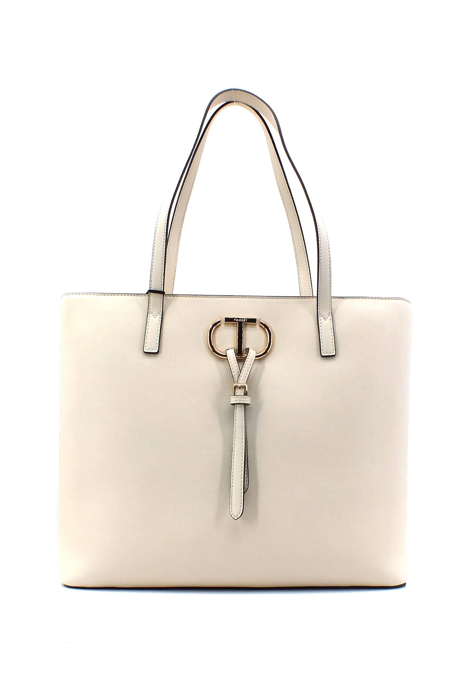 TWINSET Borsa Shopper Avorio 231TB7320 - Sandrini Calzature e Abbigliamento