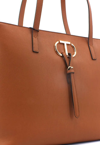 TWINSET Borsa Shopper Cuoio 231TB7320 - Sandrini Calzature e Abbigliamento