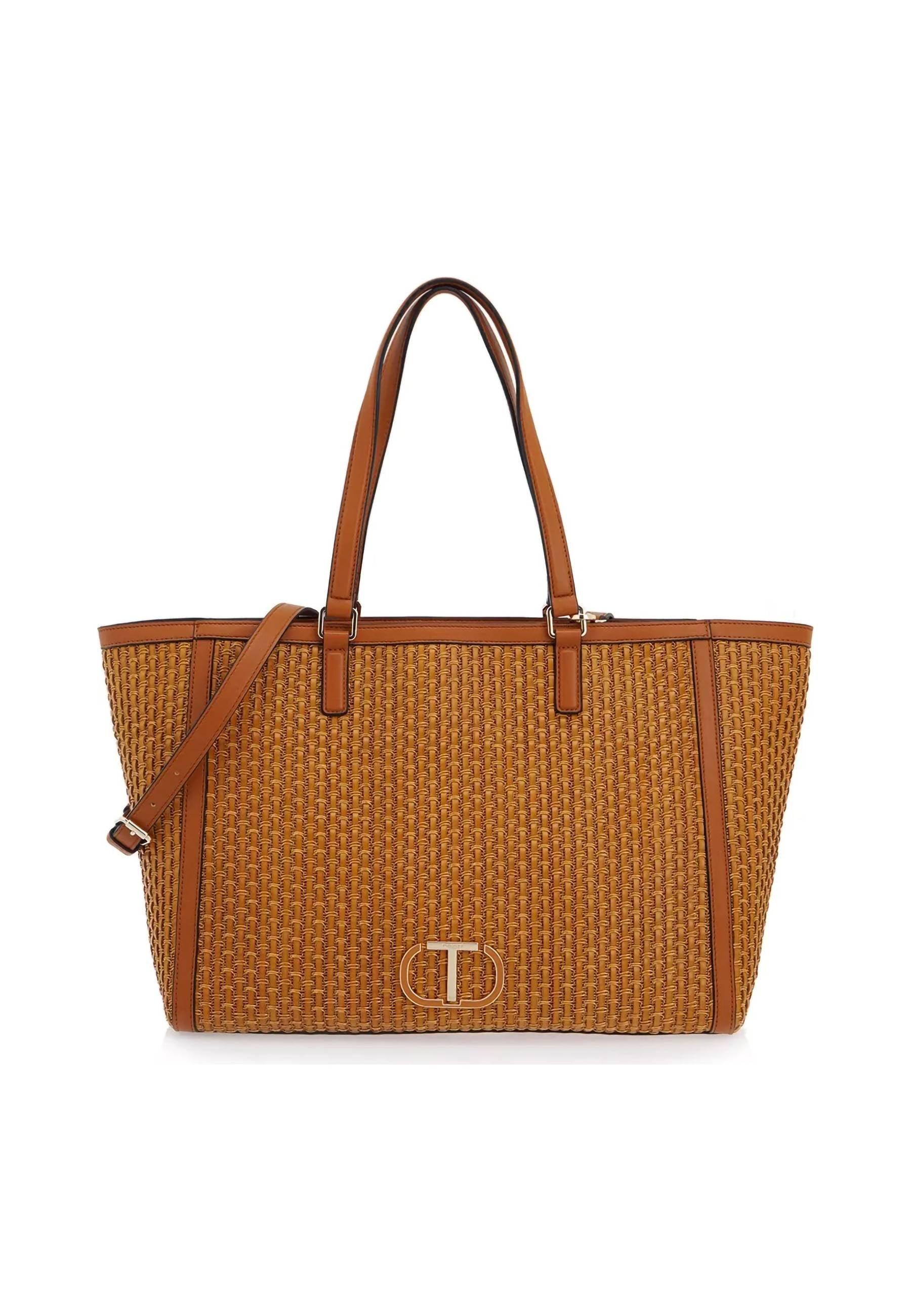 TWINSET Borsa Shopper Cuoio 231TD8370 - Sandrini Calzature e Abbigliamento