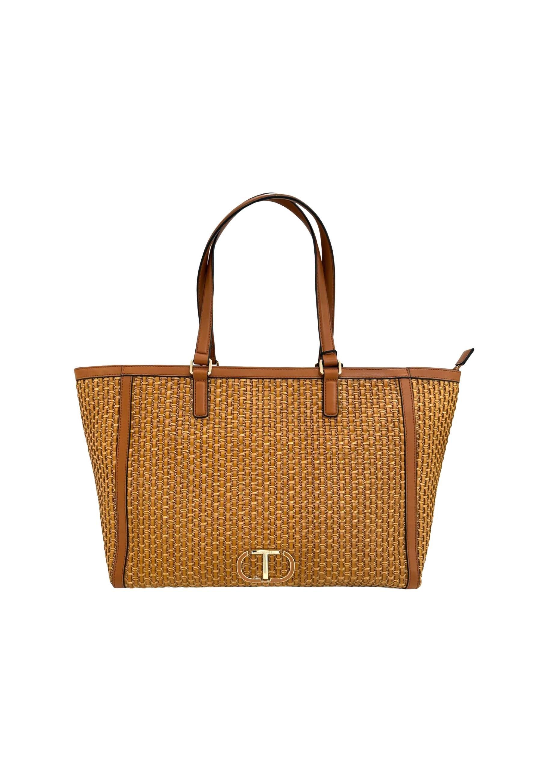 TWINSET Borsa Shopper Cuoio 231TD8370 - Sandrini Calzature e Abbigliamento