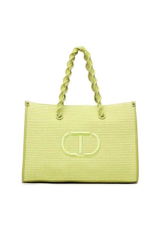 TWINSET Borsa Shopper Macramè Lime 231TD8400 - Sandrini Calzature e Abbigliamento