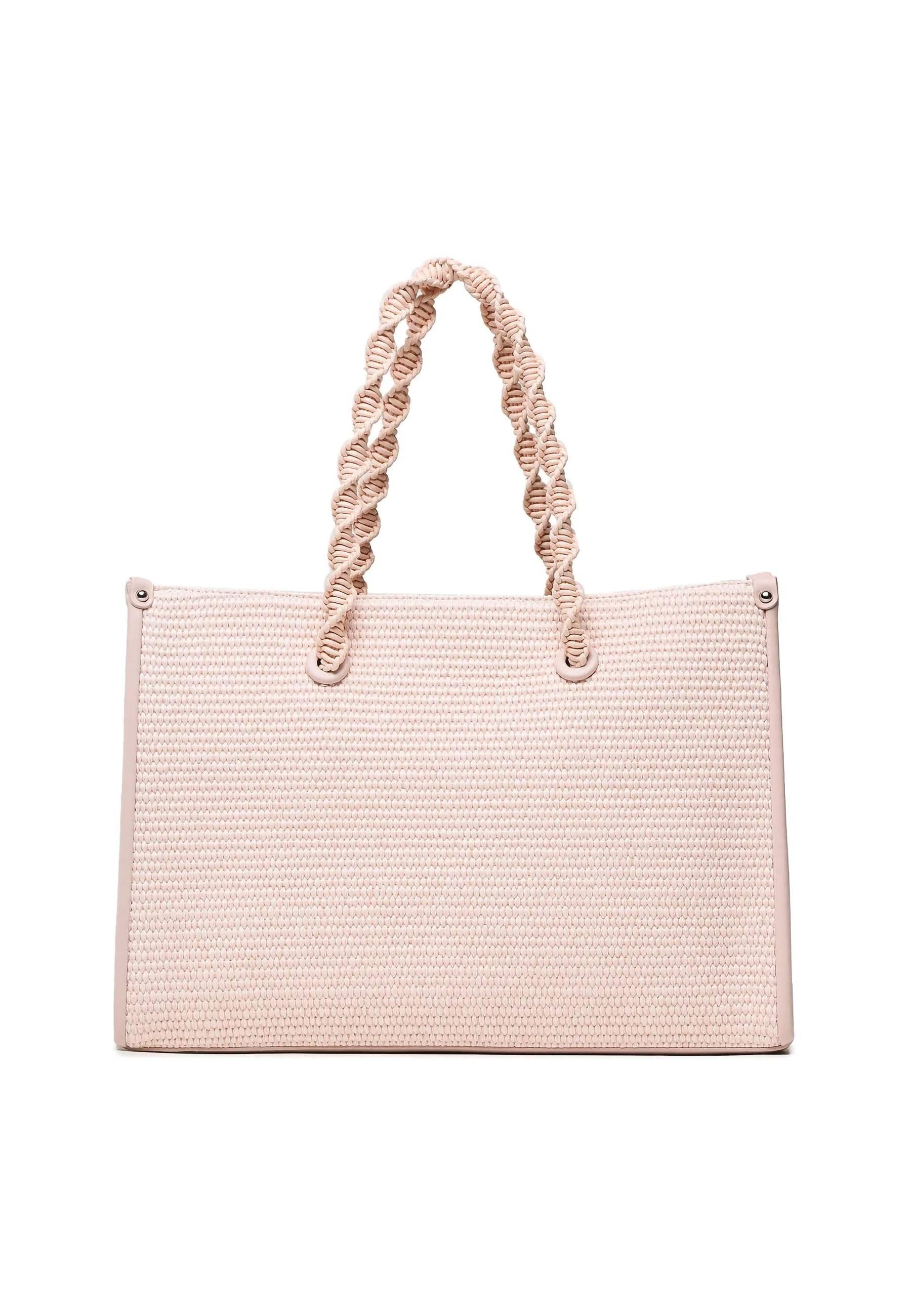 TWINSET Borsa Shopper Macramè Rosa 231TD8400 - Sandrini Calzature e Abbigliamento