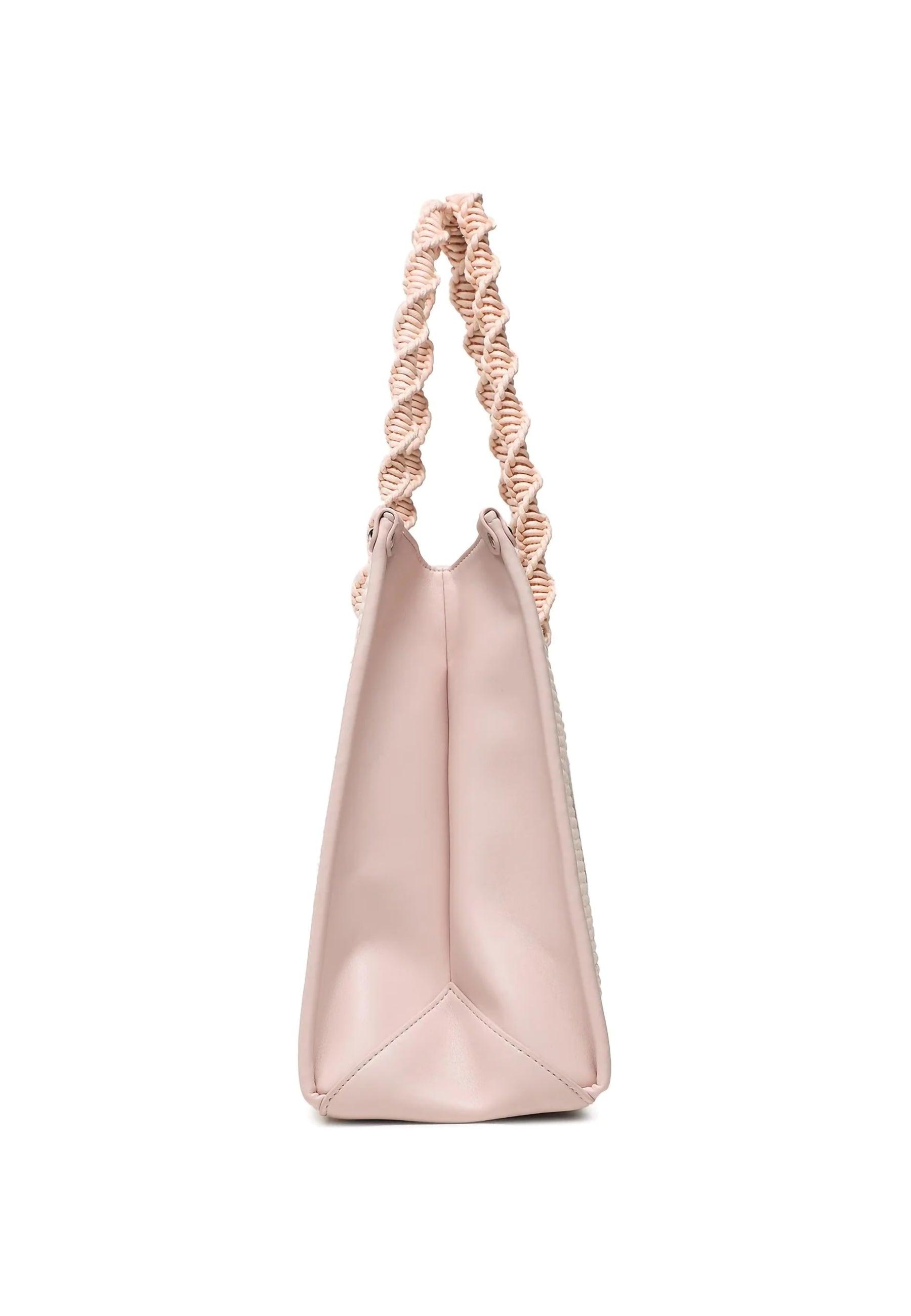TWINSET Borsa Shopper Macramè Rosa 231TD8400 - Sandrini Calzature e Abbigliamento