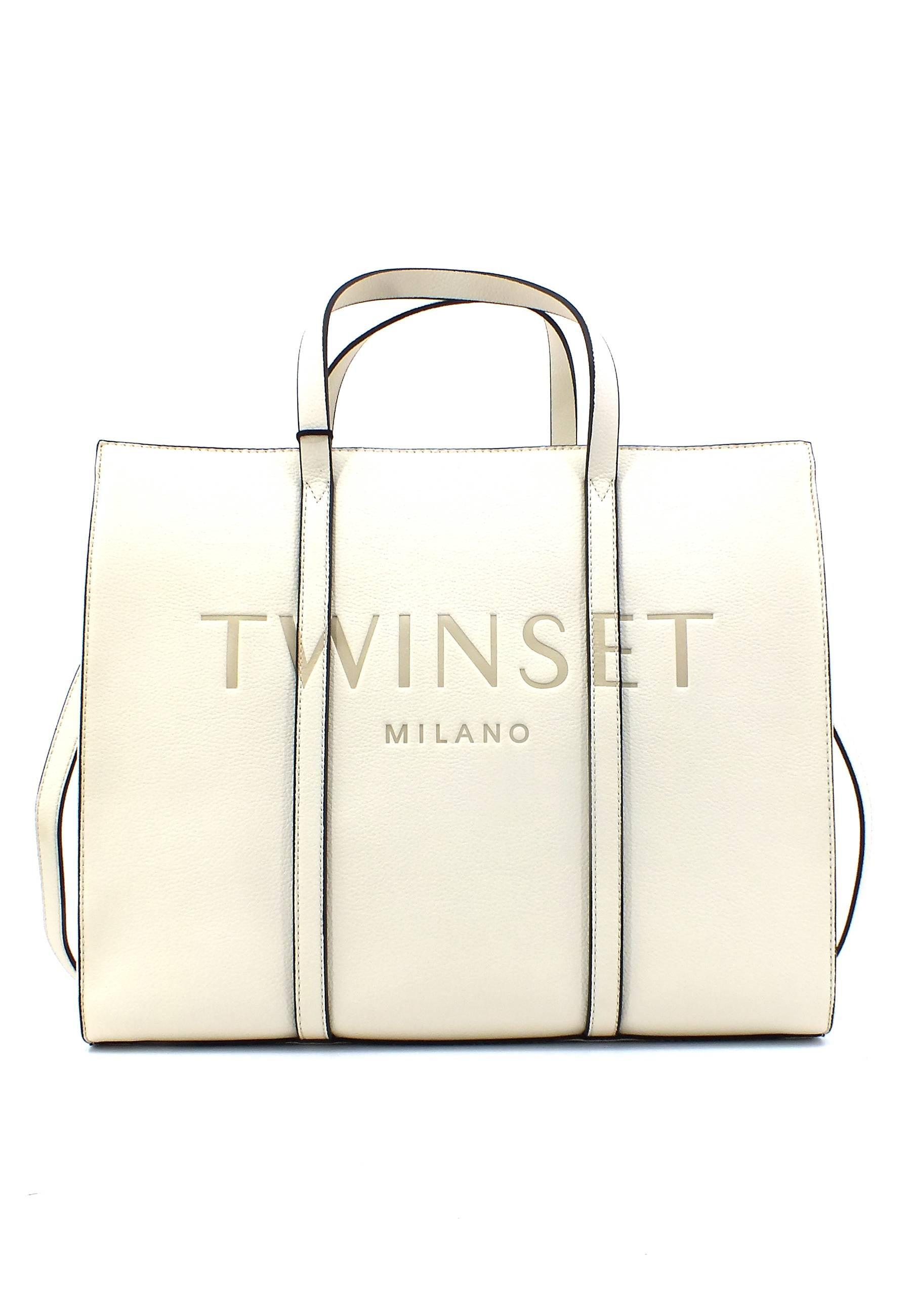 TWINSET Borsa Tote Avorio 231TB709B - Sandrini Calzature e Abbigliamento