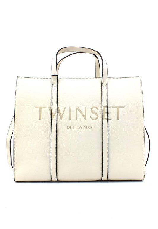 TWINSET Borsa Tote Avorio 231TB709B - Sandrini Calzature e Abbigliamento